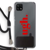 Ugh: Samsung Galaxy A22 5G Transparant Hoesje met koord