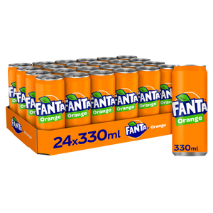 Fanta Orange 330 ml. / tray 24 blikken (HR / Sleek Can)