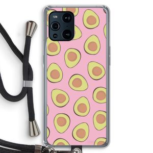 Dancing avocados: Oppo Find X3 Pro Transparant Hoesje met koord