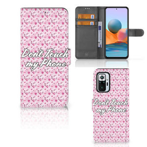 Xiaomi Redmi Note 10 Pro Portemonnee Hoesje Flowers Pink DTMP