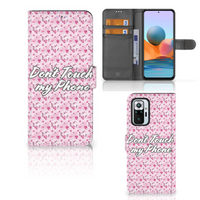 Xiaomi Redmi Note 10 Pro Portemonnee Hoesje Flowers Pink DTMP - thumbnail