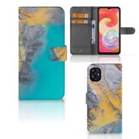 Samsung Galaxy A04e | Bookcase | Marble Blue Gold