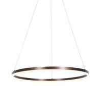 QAZQA Hanglamp donkerbrons 80 cm incl. LED 3-staps dimbaar - Anello - thumbnail