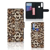 Alcatel 1S 2020 | Telefoonhoesje | Met pasjeshouder | Leopard