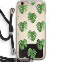 Monstera leaves: iPhone 6 / 6S Transparant Hoesje met koord