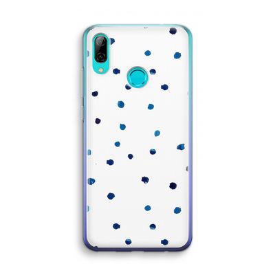 Blauwe stippen: Huawei P Smart (2019) Transparant Hoesje