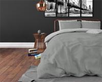 RoyalTextile - Twin Face Dekbedovertrek Micropercal - Grijs/Antraciet - 240 x 220