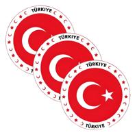 Bierviltjes Turkije - 75x stuks - landenthema - versiering - onderzetter