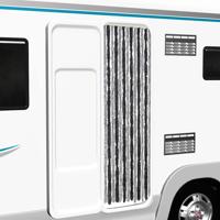 VidaXL Vliegengordijn 56x200 cm chenille grijs en zwart