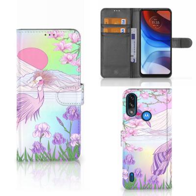 Motorola Moto E7i Power | E7 Power | Telefoonhoesje | Met pasjeshouder | Bird