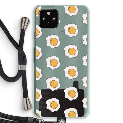 Bacon to my eggs #1: Pixel 5a 5G Transparant Hoesje met koord