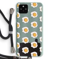 Bacon to my eggs #1: Pixel 5a 5G Transparant Hoesje met koord