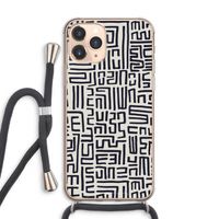 Moroccan Print: iPhone 11 Pro Max Transparant Hoesje met koord