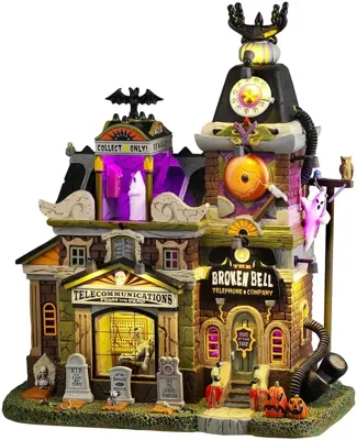 Lemax broken bell telephone co. verlicht huisje Spooky Town 2024