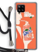 Peach please!: Samsung Galaxy A42 5G Transparant Hoesje met koord