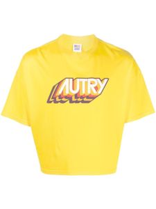 Autry t-shirt crop à logo imprimé - Jaune