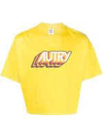 Autry t-shirt crop à logo imprimé - Jaune - thumbnail