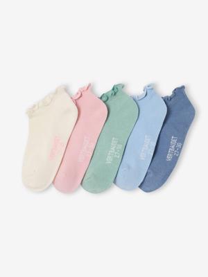 Set van 5 paar meisjes sokken hemelsblauw Set van 5 paar meisjes sokken hemelsblauw