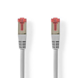 Nedis CAT6 Netwerkkabel | RJ45 Male | RJ45 Male | SF/UTP | 3.00 m | Rond | PVC | Grijs | Label - CCGL85220GY30