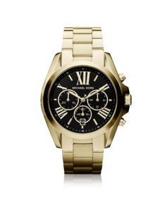 Michael Kors Dames Bradshaw goudkleurig chronograaf horloge MK5739