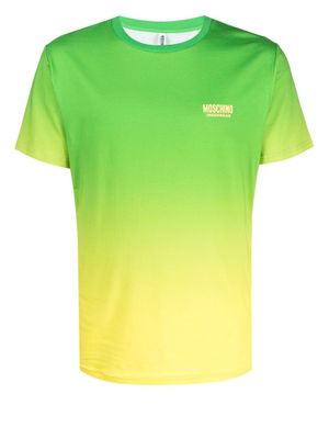 Moschino t-shirt en coton à logo en relief - Vert