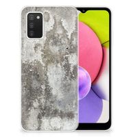 Samsung Galaxy A03S TPU Siliconen Hoesje Beton Print - thumbnail