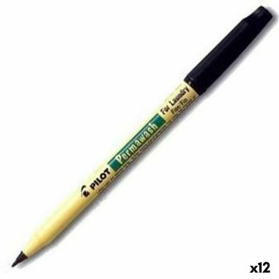 Markeerstift Pilot Permawash Zwart (12 Stuks)