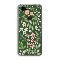 Botanical green sweet flower heaven: Google Pixel 3a Transparant Hoesje