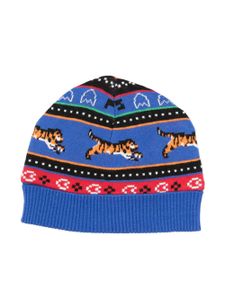 Kenzo Kids pull en maille intarsia - Bleu