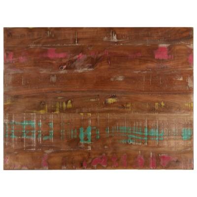 Tafelblad rechthoekig 90x60x3,8 cm massief gerecycled hout