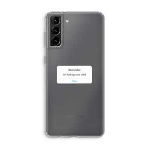 Reminder: Samsung Galaxy S21 Plus Transparant Hoesje