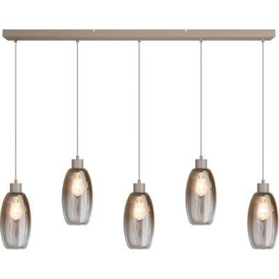 Masterlight Glazen hanglampOlive 5x Ø 15cm - zand - 2431-36-130-5-02-15