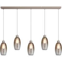 Masterlight Glazen hanglampOlive 5x Ø 15cm - zand - 2431-36-130-5-02-15