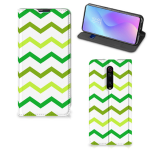 Xiaomi Redmi K20 Pro Hoesje met Magneet Zigzag Groen