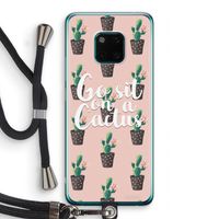 Cactus quote: Huawei Mate 20 Pro Transparant Hoesje met koord