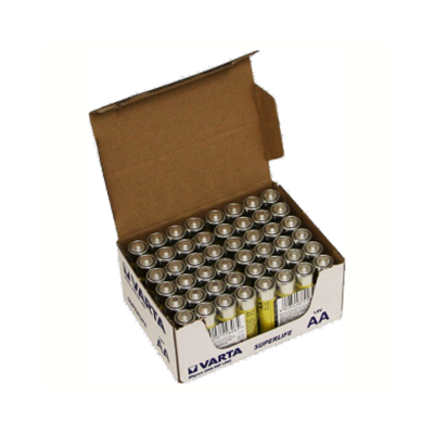 Varta superlife aa batterijen. zink-carbon. per 60. (werkplaatsverpakking)