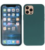 Lunso - Softcase hoes -  iPhone 12  Pro Max  - Army Groen