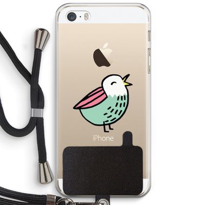 Birdy: iPhone 5 / 5S / SE Transparant Hoesje met koord