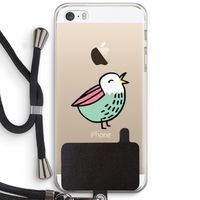 Birdy: iPhone 5 / 5S / SE Transparant Hoesje met koord