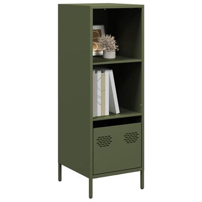 Hoge kast 35x39x103,5 cm staal olijfgroen