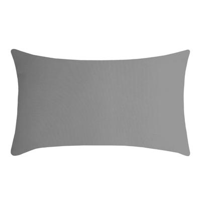 Stof Textile sierkussen Nelson - grijs - 30 x 50 cm - bank kussens - polyester