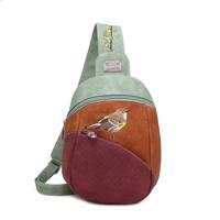 Hi-di-hi Slingbag Rugzak Tjirp Licht Groen/Cognac/Paars - PRE ORDER: LEVERBAAR VANAF SEPTEMBER 2025