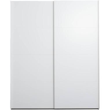 Schuifdeurkast Bergamo - wit - 221x178,5x66,6 cm - Leen Bakker