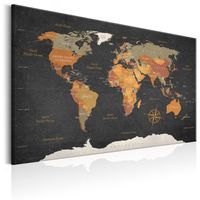 Schilderij - Wereldkaart , Geheimen van de Wereld