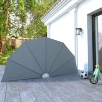 Terrasscherm inklapbaar 160 cm grijs