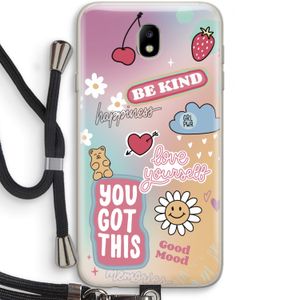 Positivity: Samsung Galaxy J7 (2017) Transparant Hoesje met koord