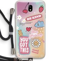 Positivity: Samsung Galaxy J7 (2017) Transparant Hoesje met koord