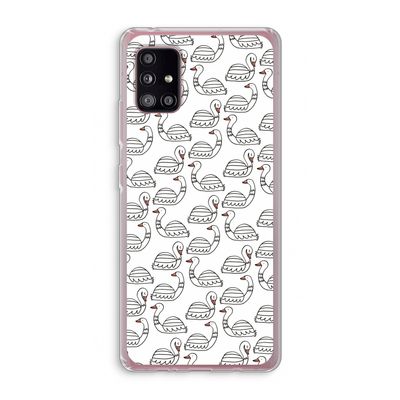 Zwanen: Samsung Galaxy A51 5G Transparant Hoesje