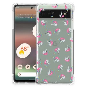 Doorzichtige Silicone Hoesje voor Google Pixel 6A Unicorns