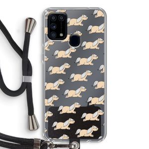 Ponys: Samsung Galaxy M31 Transparant Hoesje met koord